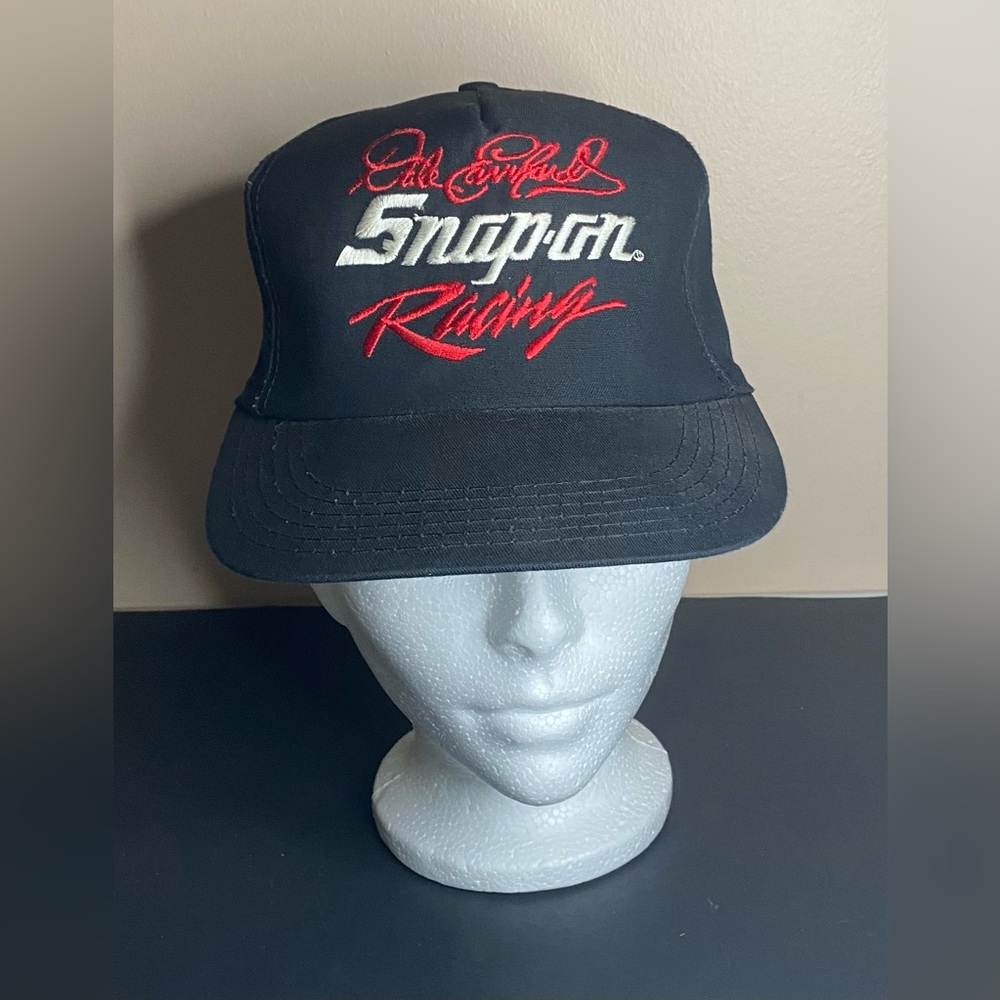 Vintage Dale Earnhardt Sr. Snap-On Racing Black Sports Image NASCAR Hat Cap